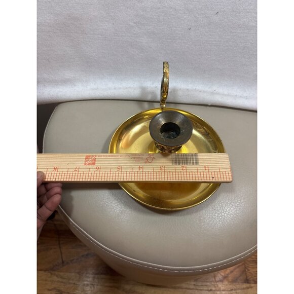 Vintage Brass Chamberstick Candle Holder - Picture 5 of 6